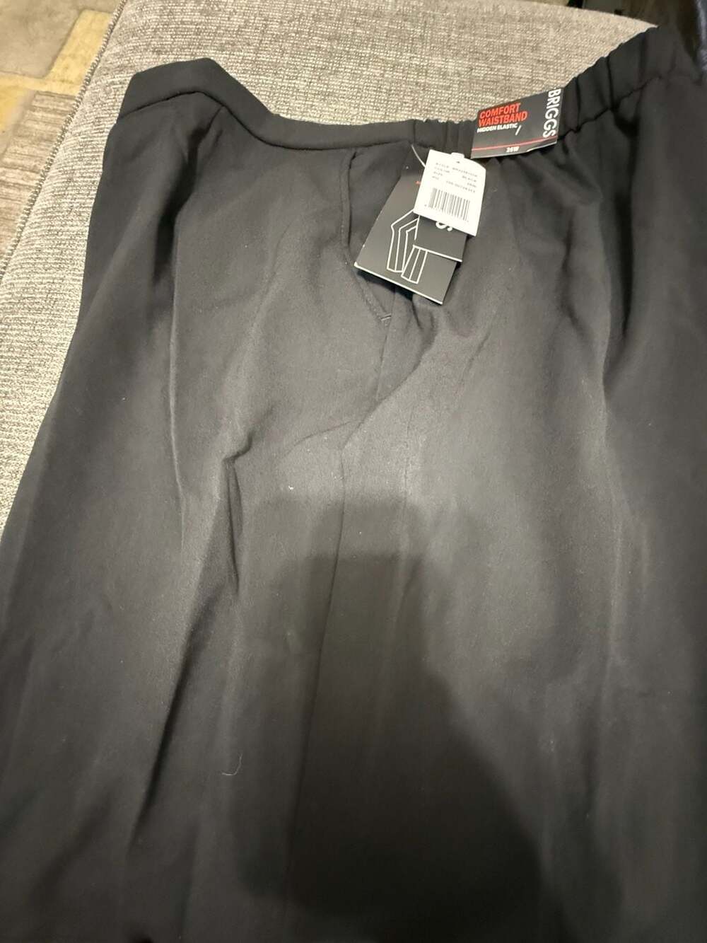 Briggs Women Black Pull-On Pants Comfort Waistband Style BR2248107R Size 26W NWT